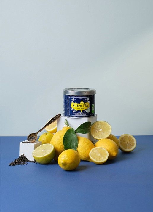 Kusmi Tea Anastasia losse thee 90 gram - detail 3 donkerblauw
