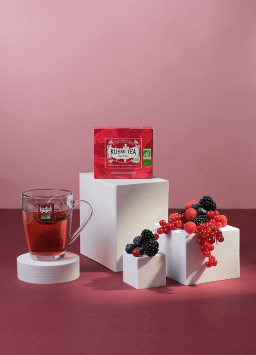 Kusmi Tea Aquarose theezakjes 20 stuks - voorkant 2 beige