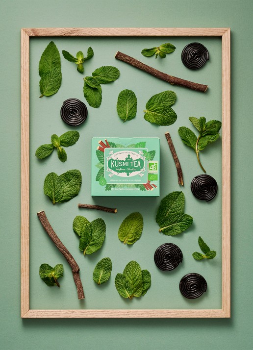 Kusmi Tea Licorice-Mint theezakjes 20 stuks - detail 3 beige