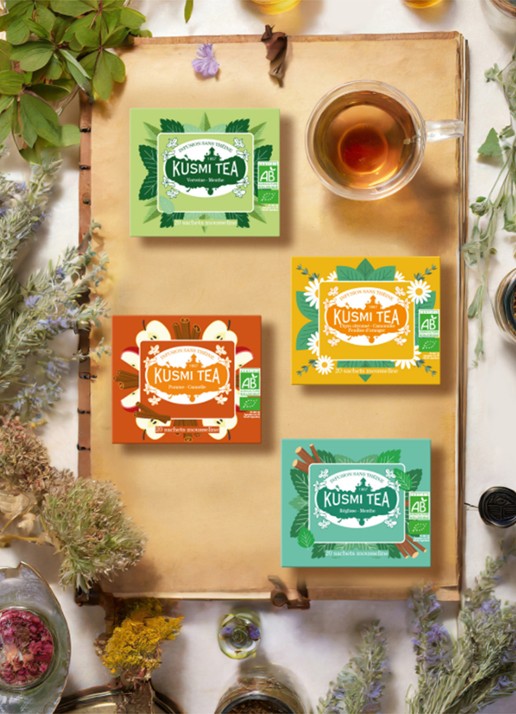 Kusmi Tea Licorice-Mint theezakjes 20 stuks - detail 5 beige