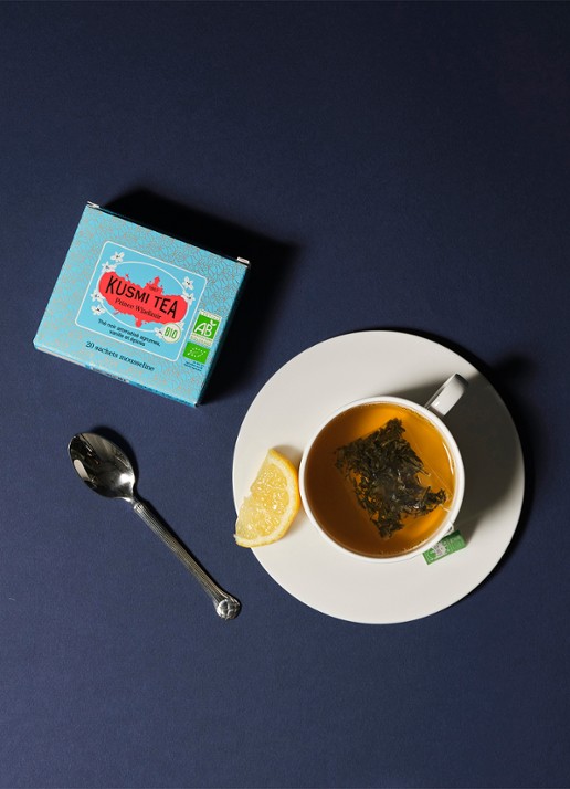 Kusmi Tea Prince Vladimir theezakjes 20 stuks - achterkant beige