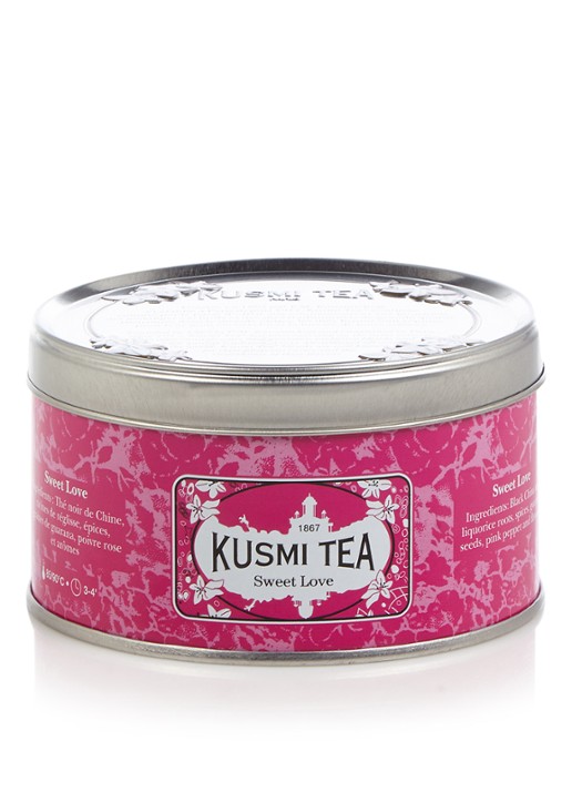 Kusmi Tea Sweet Love losse thee 125 gram - voorkant roze