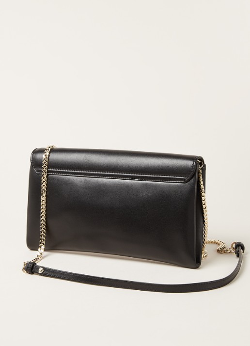 L.K.Bennett Dora clutch van leer - detail zwart