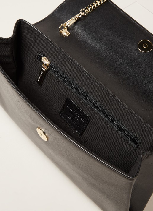 L.K.Bennett Dora clutch van leer - detail 2 zwart