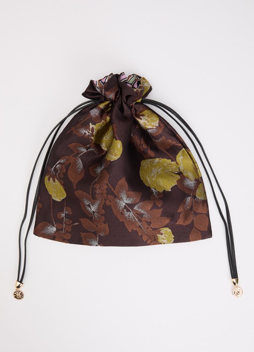 La DoubleJ Dustbag in zijdeblend met jacquarddessin 30 x 28 cm