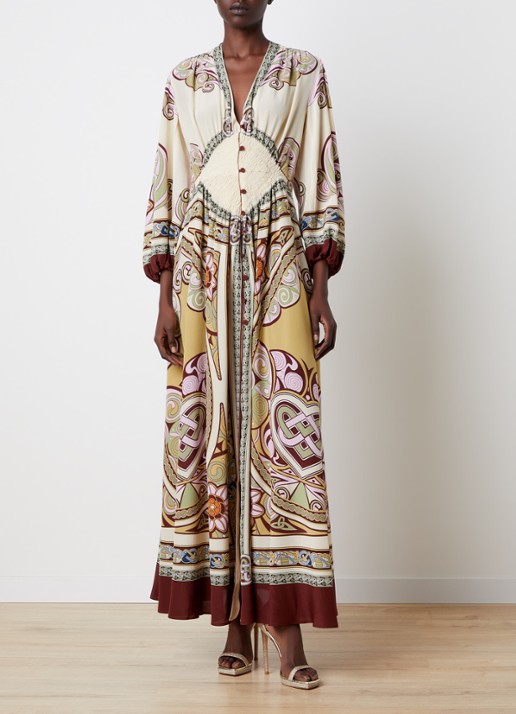 La DoubleJ Maxi jurk met print
