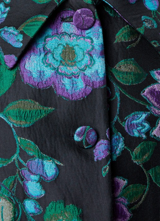 La DoubleJ Precious mantel met jacquard dessin en steekzakken - detail 3 zwart