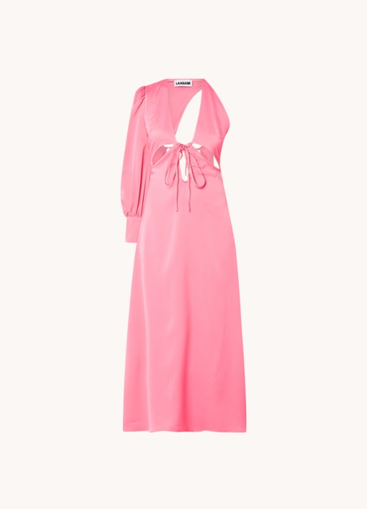 Laagam Coco maxi jurk met cut-out en strikdetail - voorkant 2 roze