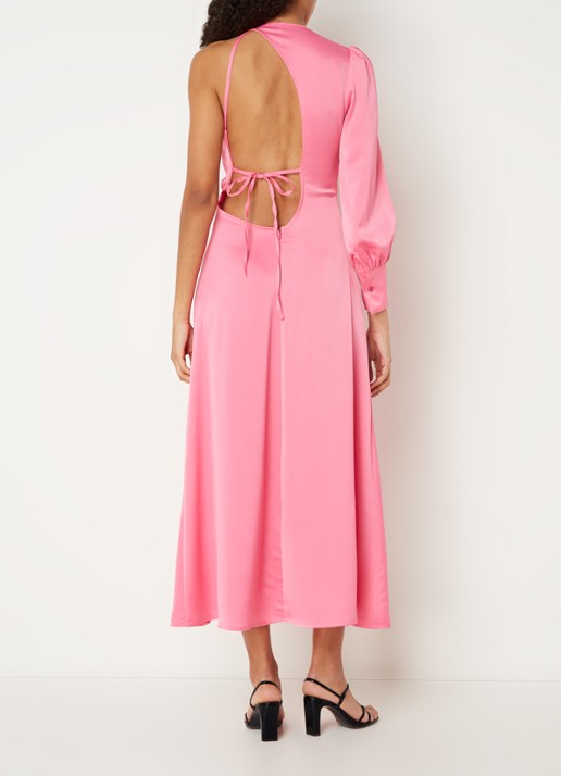 Laagam Coco maxi jurk met cut-out en strikdetail - voorkant 3 roze