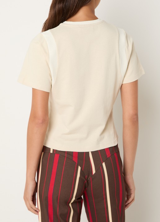 Laagam Lumea T-shirt met logo - achterkant 3 ivoor