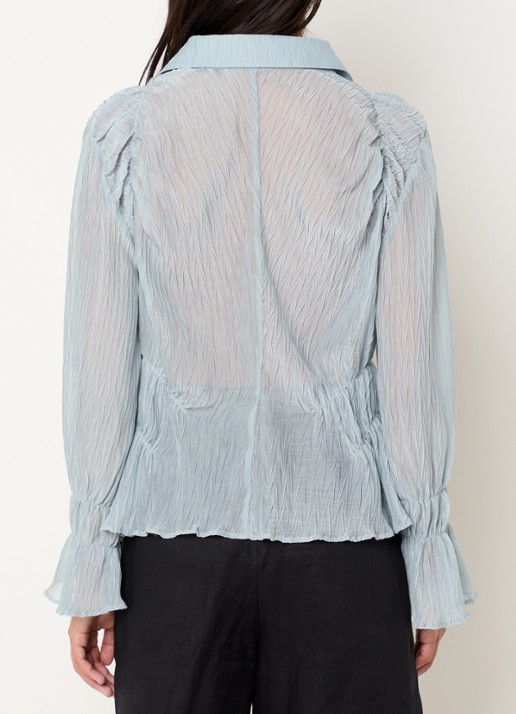 Laagam Naelia blouse met structuur - achterkant 2 mint