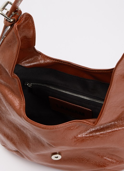 Laagam Vixen schoudertas met verstelbare schouderband - detail 2 bruin