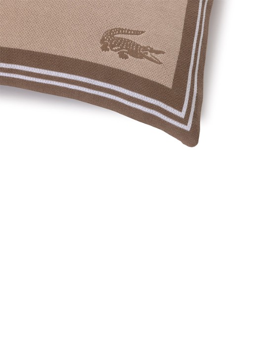 Lacoste Frame sierkussenhoes 45 x 45 cm - voorkant 2 beige