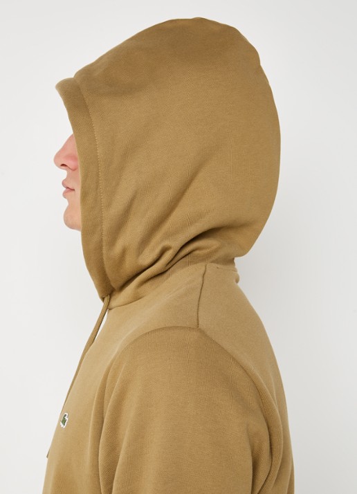 Lacoste Hoodie met logoborduring - achterkant 5 beige