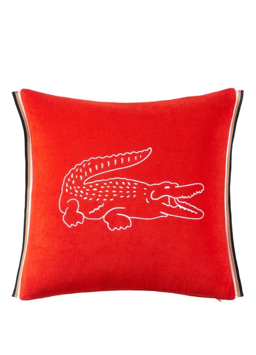 Lacoste L Break sierkussenhoes 45 x 45 cm - voorkant 4 donkerrood