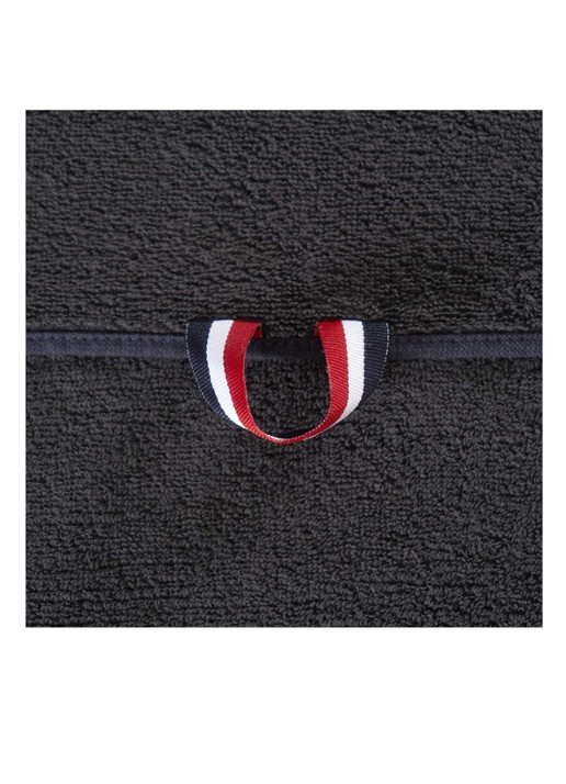 Lacoste L Casual badhanddoek - 450 gr/m² - 55 x 100 cm - detail 4 zwart