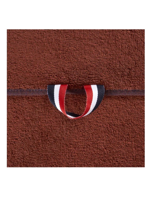 Lacoste L Casual badhanddoek - 450 gr/m² - 55 x 100 cm - detail 4 roestbruin