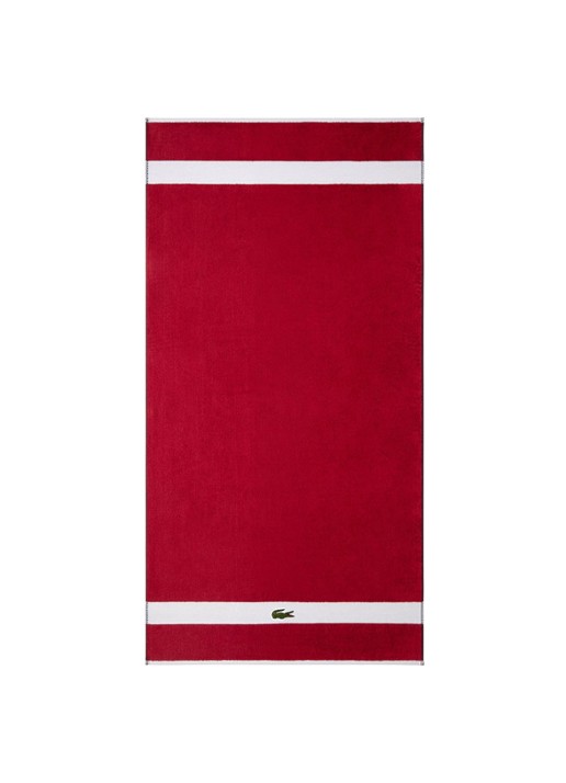 Lacoste L Casual badlaken - 450 gr/m2 - 70 x 140 cm - voorkant 4 steenrood