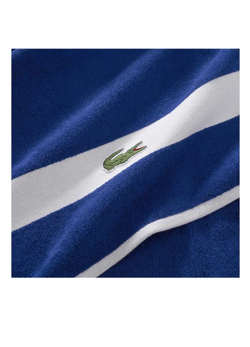 Lacoste L Casual badlaken - 450 gr/m2 - 70 x 140 cm - detail blauw