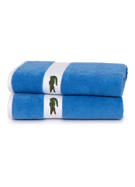Lacoste L Casual badlaken - 450 gr/m2 - 90 x 150 cm - detail 8 donkerblauw