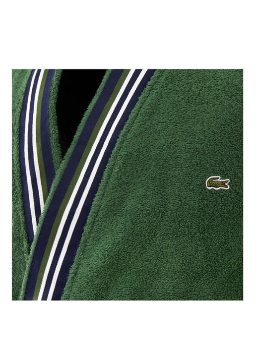 Lacoste L Club badjas van  katoen - detail groen