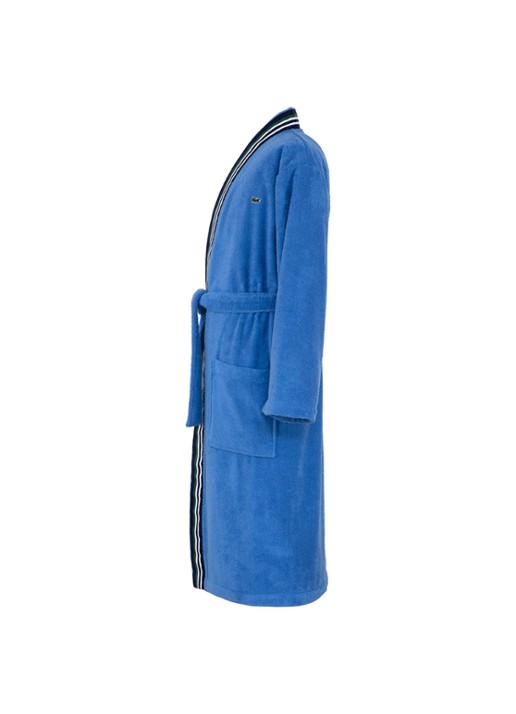 Lacoste L Club badjas van  katoen - achterkant blauw