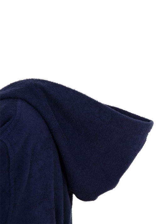 Lacoste L Confort badjas met logoborduring - detail 3 donkerblauw
