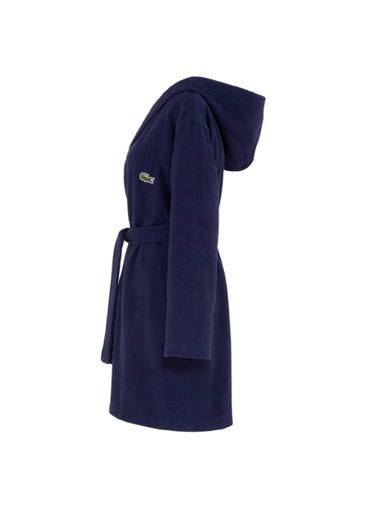 Lacoste L Confort badjas met logoborduring - detail 2 donkerblauw