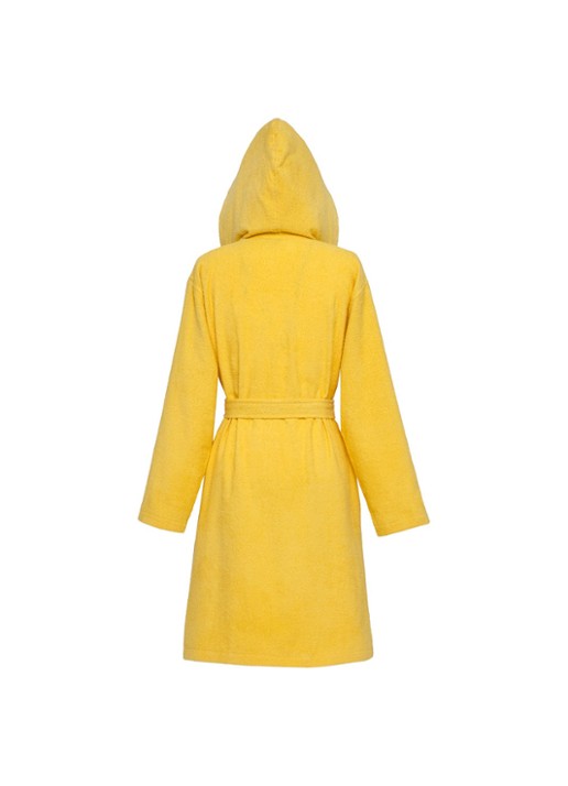 Lacoste L Confort badjas met logoborduring - achterkant 4 geel