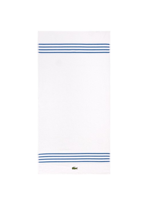 Lacoste L Courtline badlaken - 420 gr/m2 - 70 x 140 cm - voorkant blauw