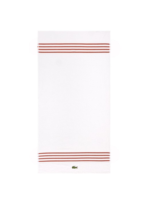 Lacoste L Courtline badlaken - 420 gr/m2 - 70 x 140 cm - voorkant roestbruin