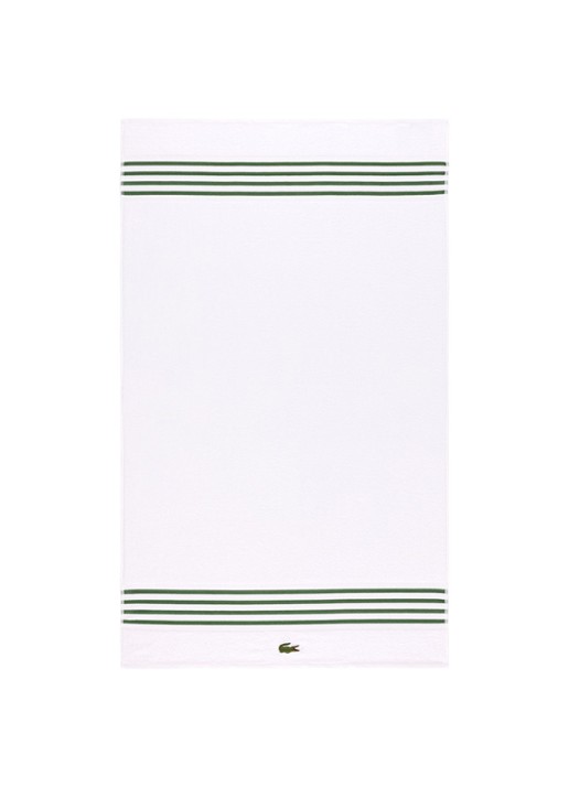 Lacoste L Courtline badlaken - 420 gr/m2 - 90 x 150 cm - voorkant donkergroen
