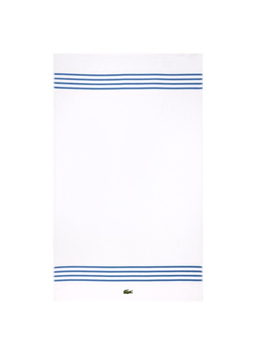 Lacoste L Courtline badlaken - 420 gr/m2 - 90 x 150 cm - voorkant blauw