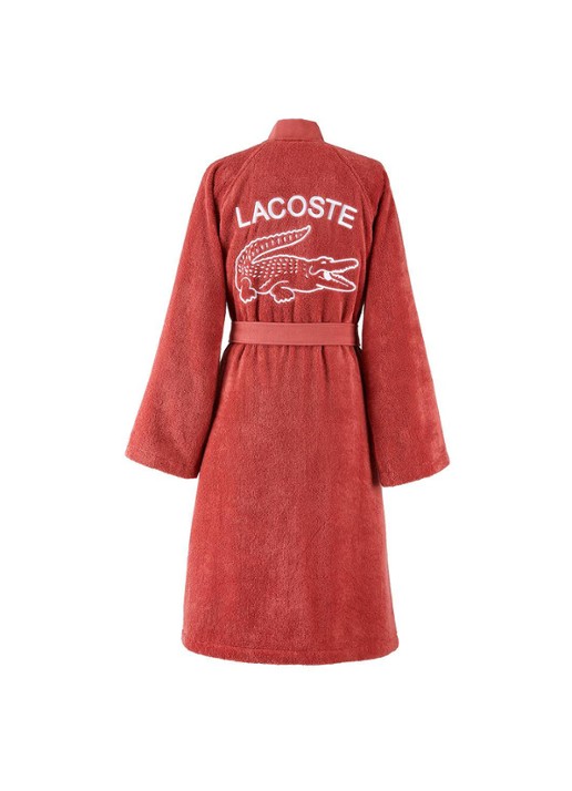 Lacoste L Defile badjas van  katoen - unisex - achterkant rood