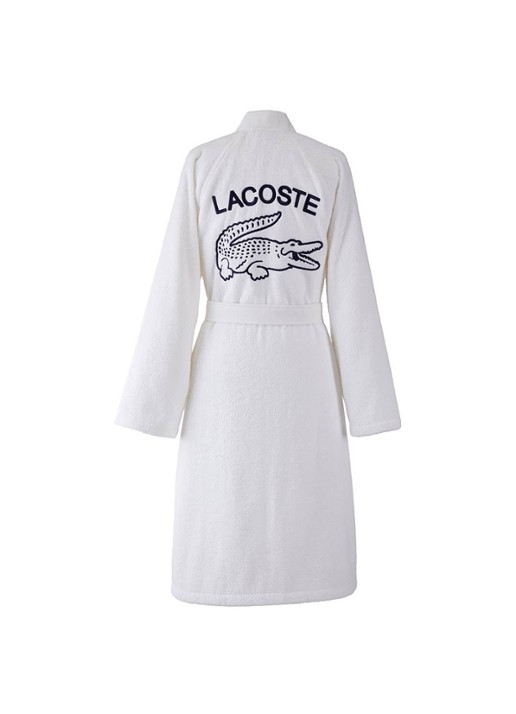 Lacoste L Defile badjas van  katoen - unisex - achterkant 4 wit