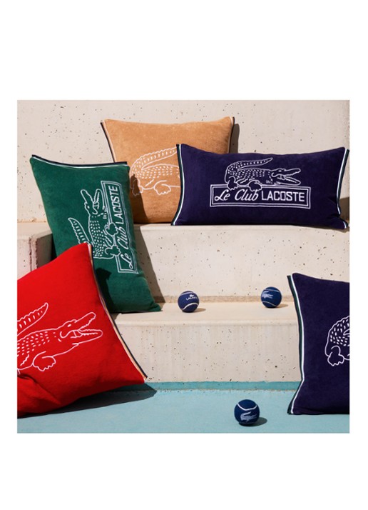 Lacoste L Le Club sierkussenhoes 33 x 57 cm  - voorkant 2 groen