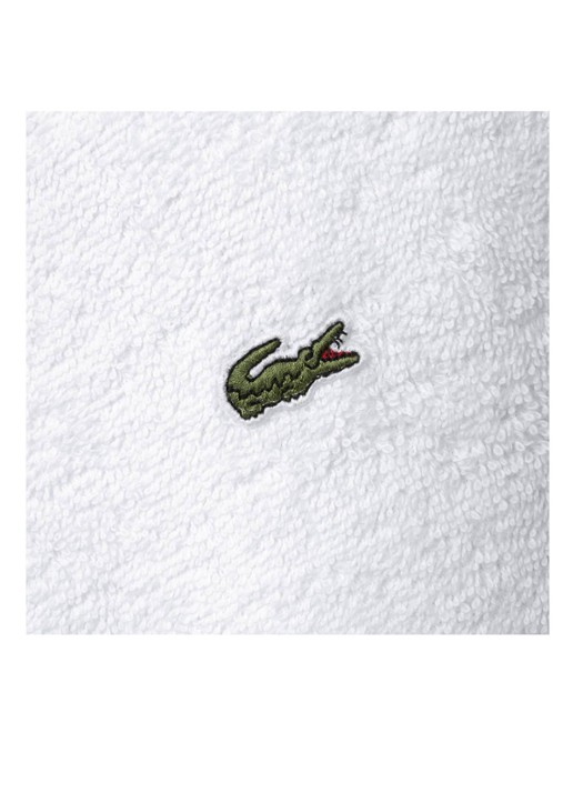Lacoste L Lecroco badhanddoek - 600 gr/m2 - 50 x 100 cm - voorkant 5 wit