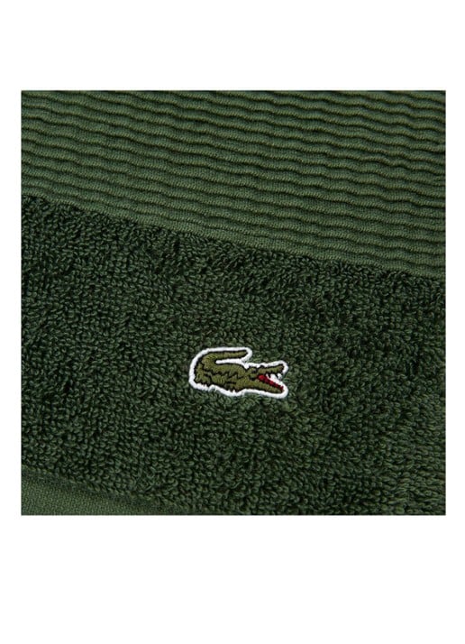 Lacoste L Lecroco badhanddoek - 600 gr/m2 - 50 x 100 cm - detail 4 groen