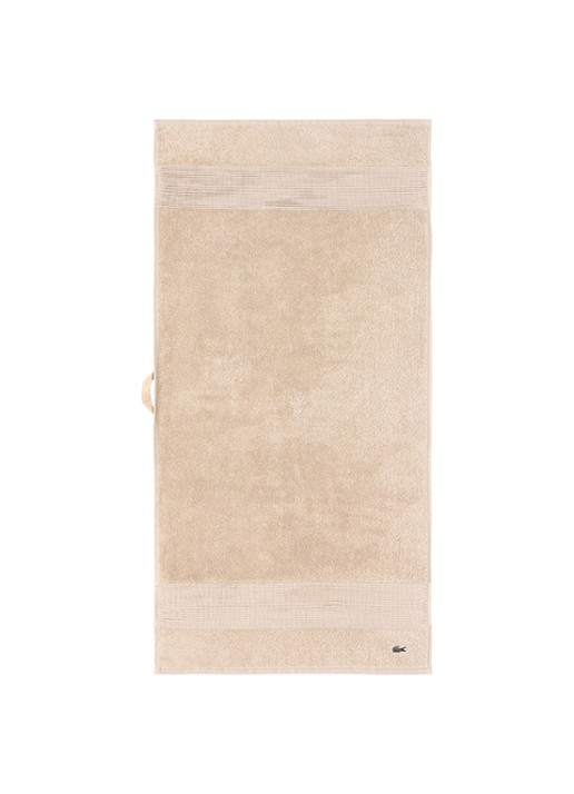 Lacoste L Lecroco badhanddoek - 600 gr/m2 - 50 x 100 cm - voorkant 2 bruin