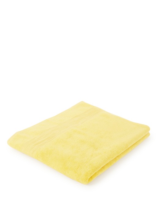 Lacoste L Lecroco badlaken - 600 gr/m2 - 100 x 150 cm - voorkant geel