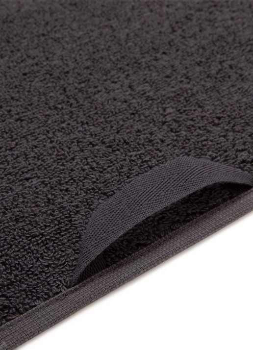 Lacoste L Lecroco badlaken - 600 gr/m2 - 100 x 150 cm - achterkant 6 antraciet