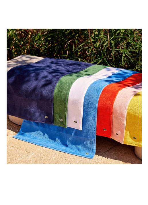 Lacoste L Lecroco badlaken - 600 gr/m2 - 100 x 150 cm - detail 6 blauw
