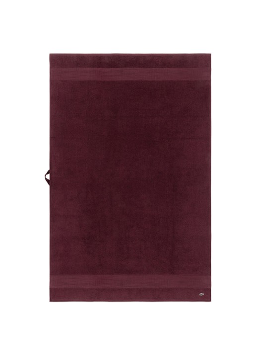 Lacoste L Lecroco badlaken - 600 gr/m2 - 100 x 150 cm - voorkant 3 bordeauxrood