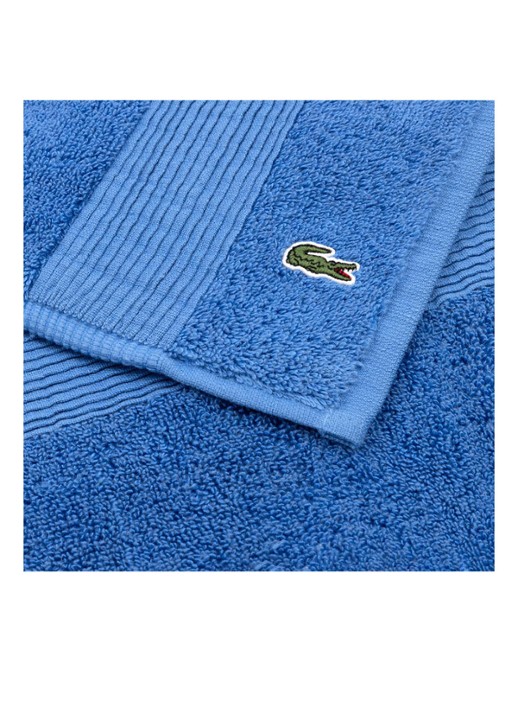 Lacoste L Lecroco badmat 50 x 70 cm - voorkant 2 blauw