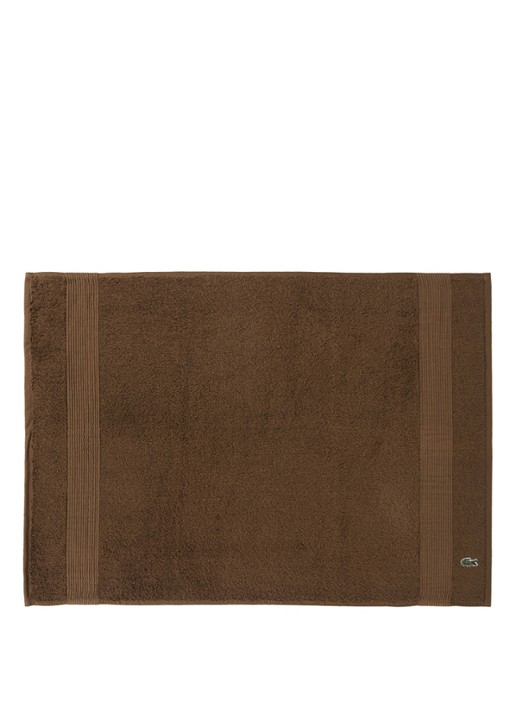 Lacoste L Lecroco badmat 50 x 70 cm - voorkant 2 hazelnootbruin