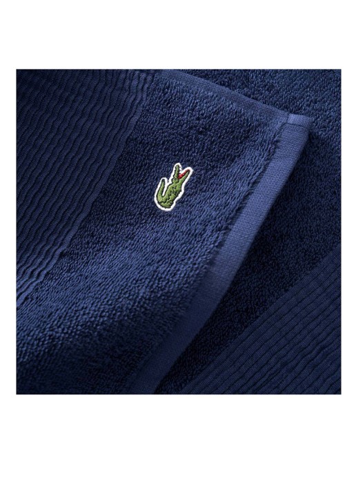 Lacoste L Lecroco gastendoek - 600 gr/m2 - 60 x 40 cm - achterkant 5 donkerblauw