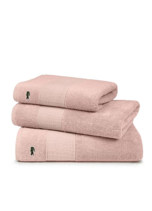 Lacoste L Lecroco gastendoek - 600 gr/m2 - 60 x 40 cm - detail 3 lichtroze