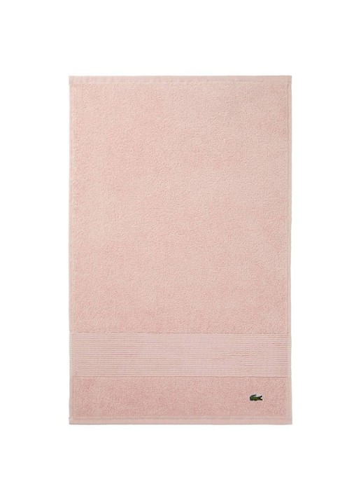 Lacoste L Lecroco gastendoek - 600 gr/m2 - 60 x 40 cm - voorkant lichtroze