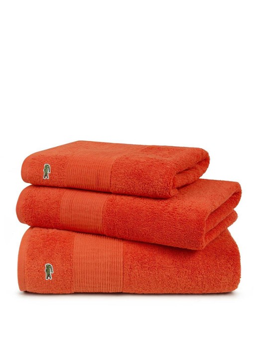 Lacoste L Lecroco gastendoek - 600 gr/m2 - 60 x 40 cm - detail 4 oranje