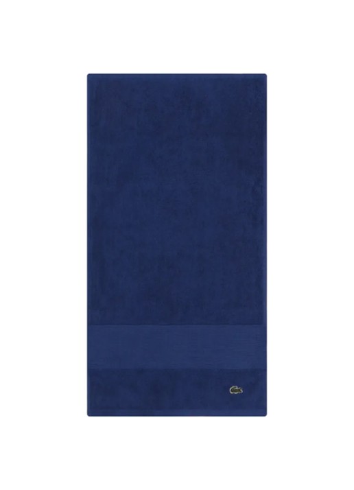 Lacoste L Lecroco gastendoek - 600 gr/m2 - 60 x 40 cm - voorkant royalblauw